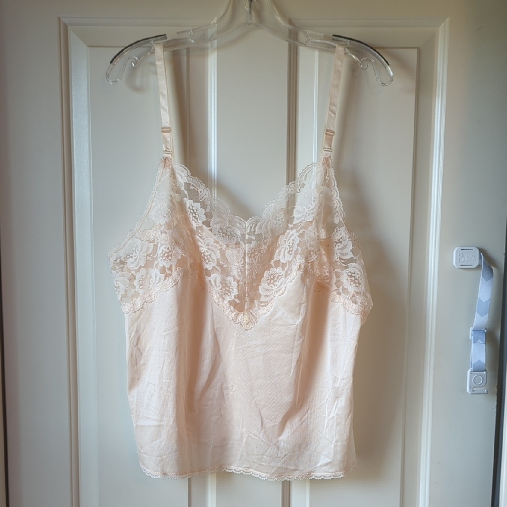 Vintage Lace Trim Cream Camisole